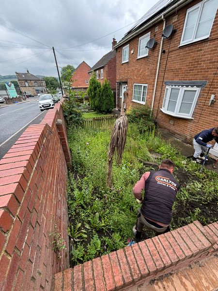 neglected front garden transformation barnsley 01