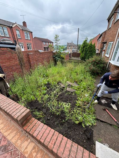 neglected front garden transformation barnsley 03