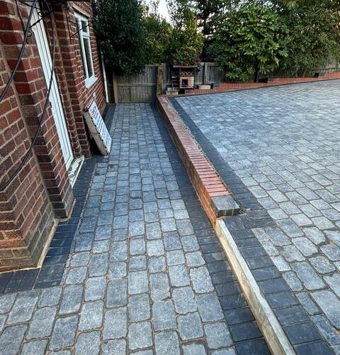 sorrento cobble driveway new patio barnsley 08