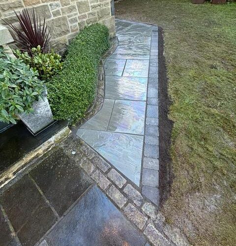 wakefield natural stone patio pathway cobblestone edging 06